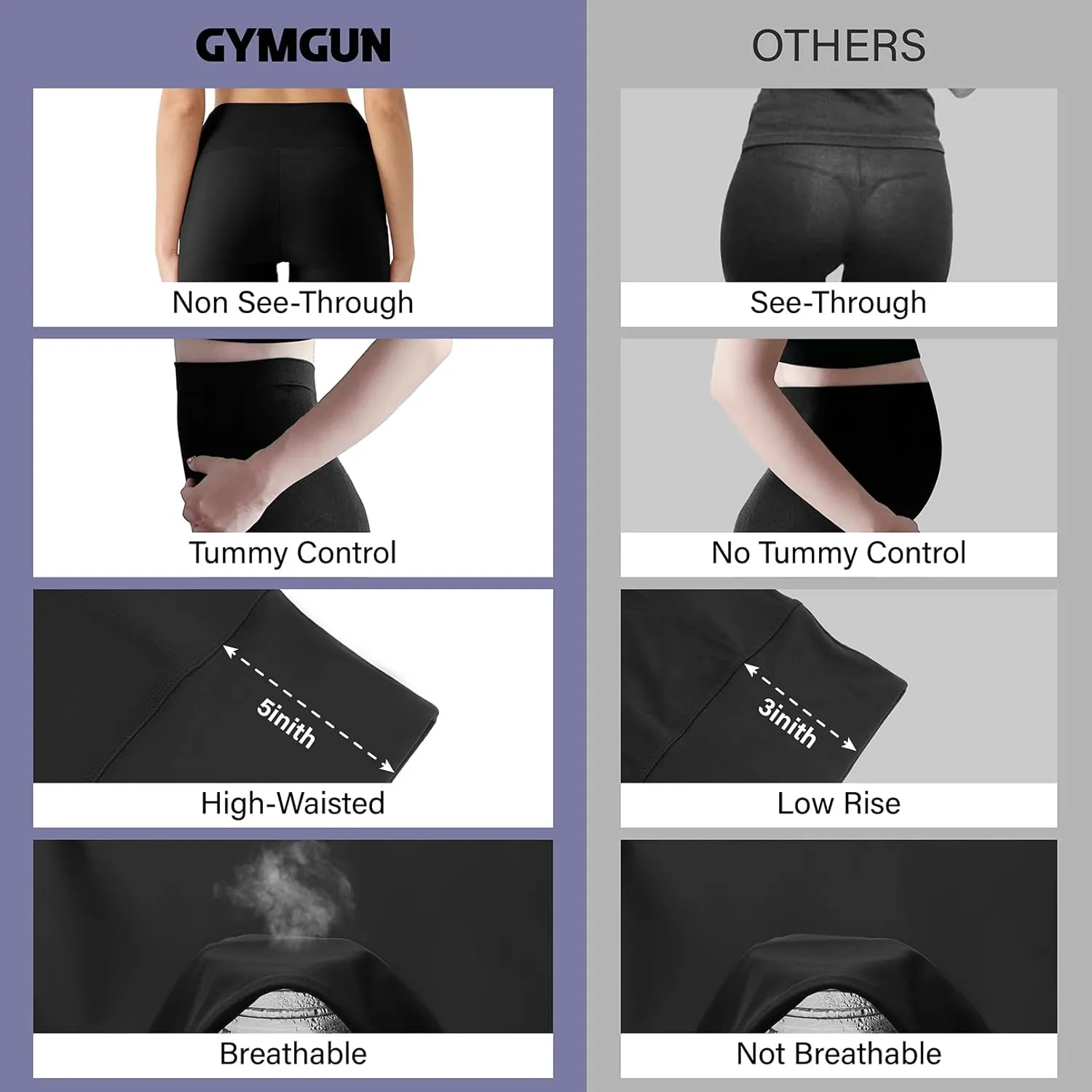 3 Pack Leggings with Pockets for Women,Butt Lift High Waisted Tummy Control Workout Yoga Pants Reg & Plus Size