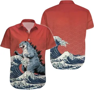 99TIMORO Game Character Hawaiian Shirt, Anime Movie Short Sleeve, Funny Print Button Down Top