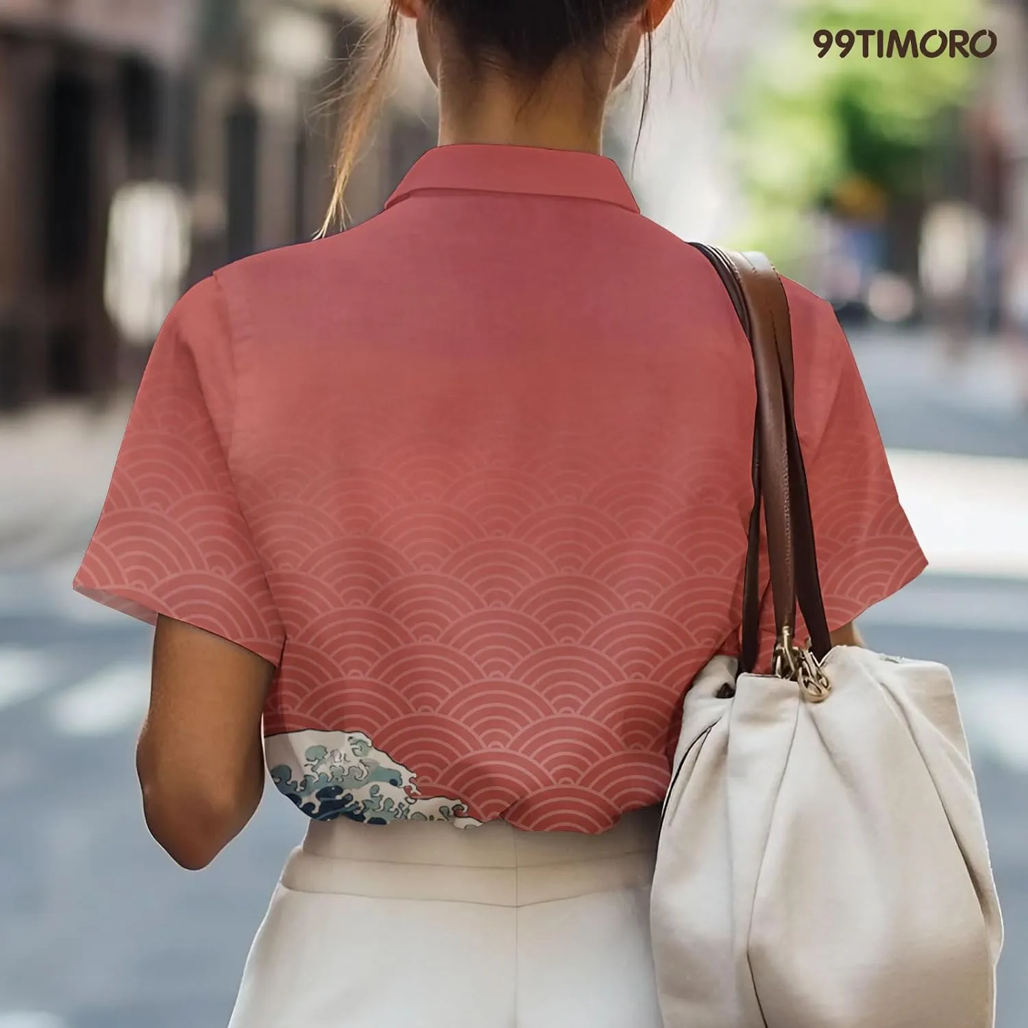 99TIMORO Game Character Hawaiian Shirt, Anime Movie Short Sleeve, Funny Print Button Down Top