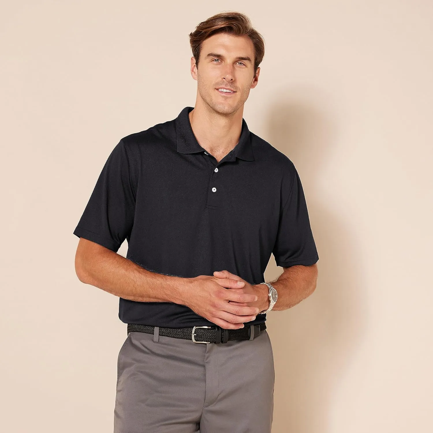 Amazon Essentials Men's Golf Polo Shirt, Quick Dry, Short Sleeve