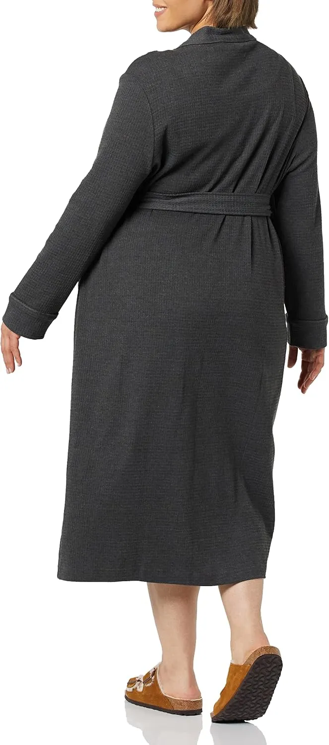 Amazon Essentials Women's Lightweight Waffle Full-Length Robe (Available in Plus Size)