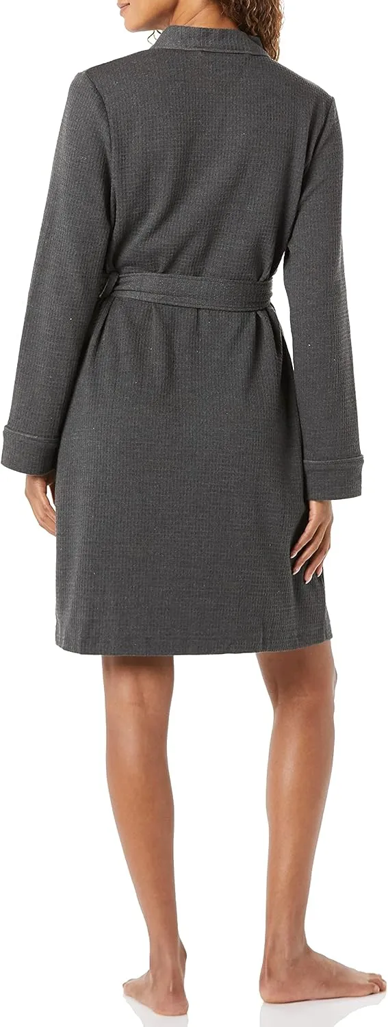 Amazon Essentials Women's Lightweight Waffle Mid-Length Robe (Available in Plus Size)