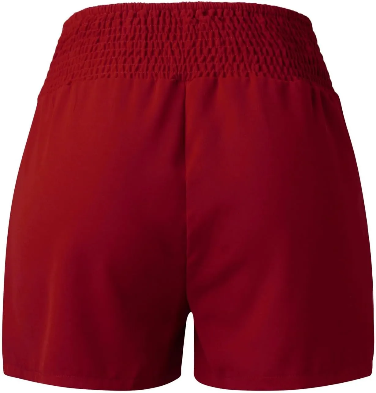 Beach Shorts for Women Casual Summer Smocked High Waisted Shorts Wide Leg Flowy Short Lounge Pants with Pockets