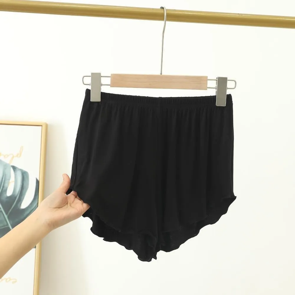 Casual Shorts for Women Soft Comfy Sleep Boxers High Waisted Lounge Shorts Plus Size Solid Baggy Bottoms