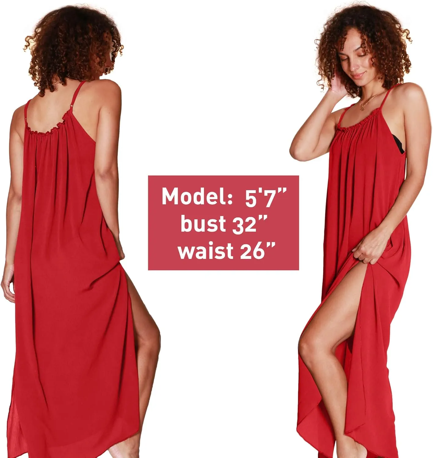 Catalonia Women’s Summer Maxi Dress, Beach Chiffon Sundress, Swimwear Bathing Suit Cover Up