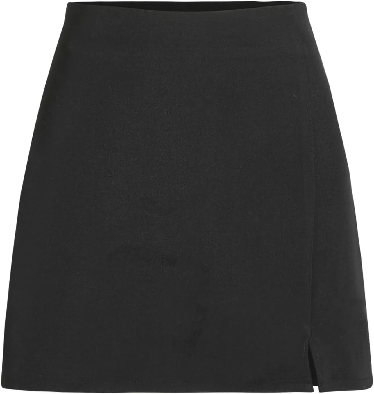 CIDER High Waist Zip Up Slit Mini Skirt