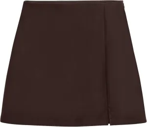 CIDER High Waist Zip Up Slit Mini Skirt