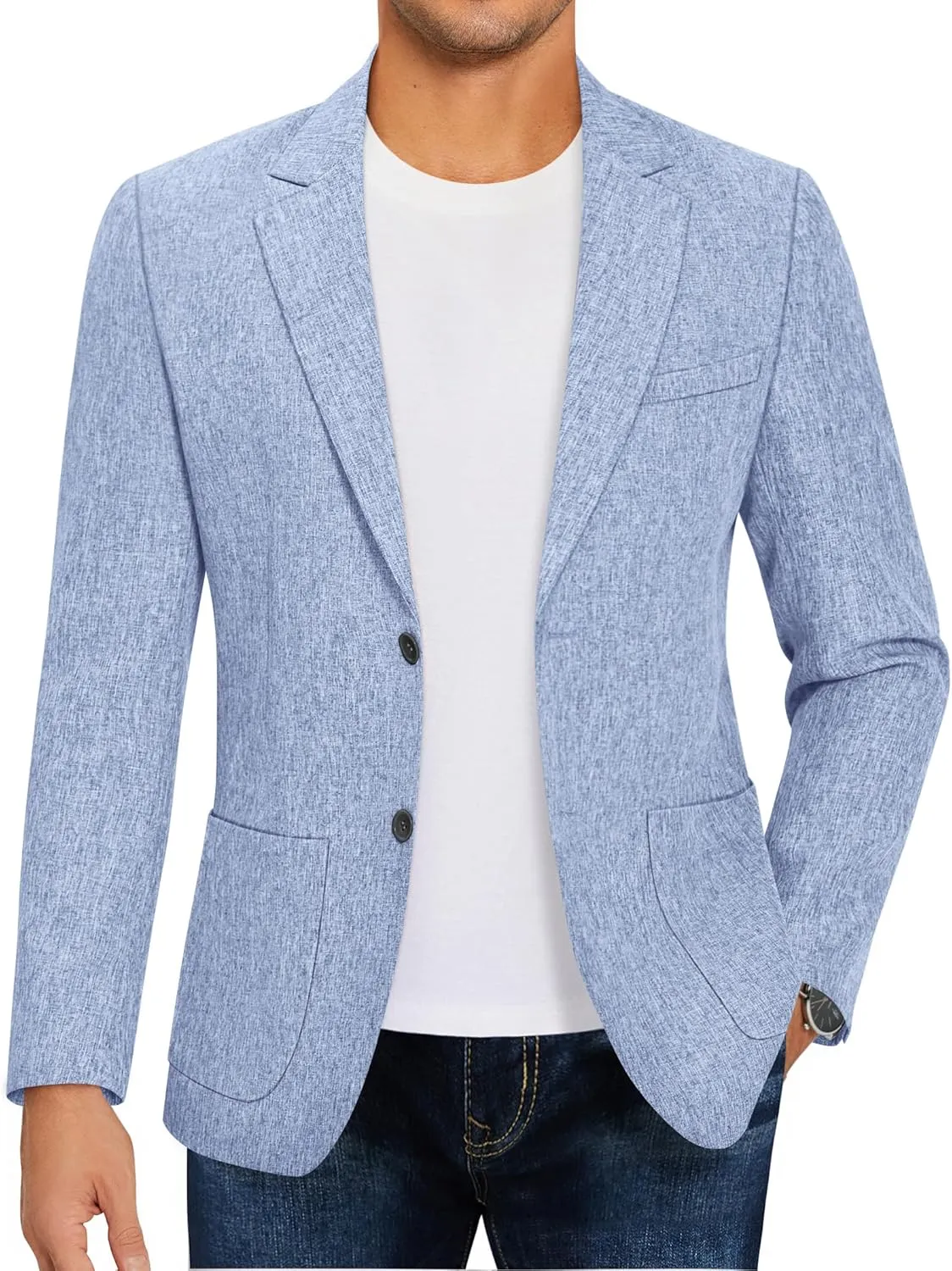 COOFANDY Mens Casual Blazer Sport Coat Lightweight Two Button Business Suit Jackets