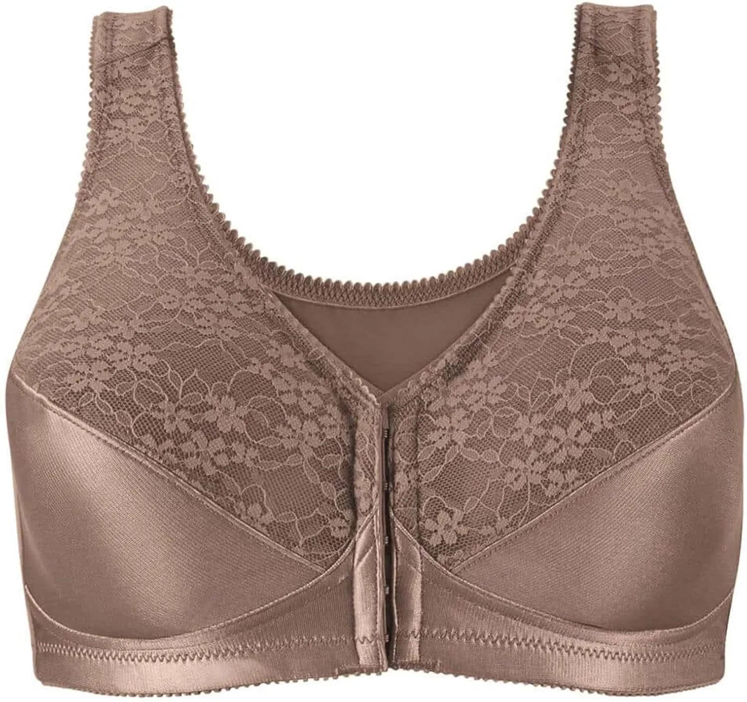 Exquisite Form 5100565 FULLY Lace Wireless Back & Posture Support Bra with Front Closure