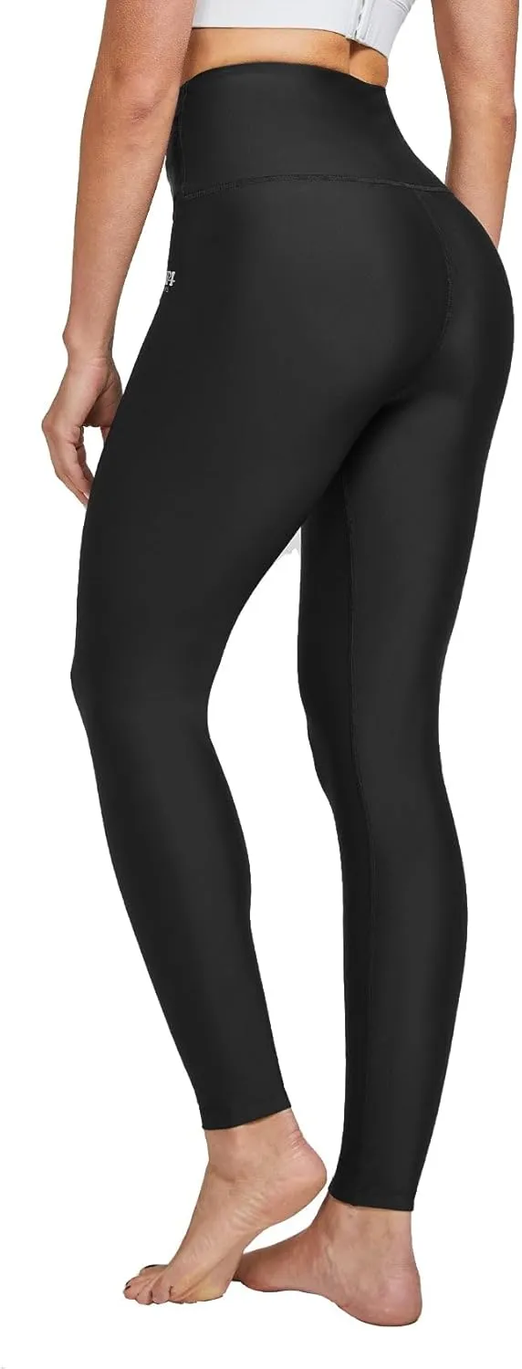 FitsT4 Sports Women's Swimming Leggings UPF 50  High Waisted with Pockets Swim Pants