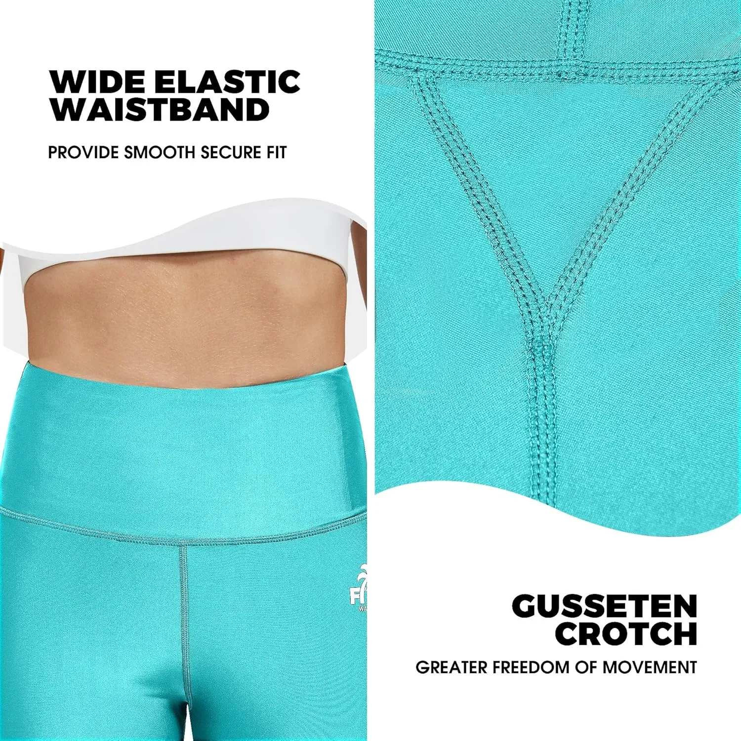 FitsT4 Sports Women's Swimming Leggings UPF 50  High Waisted with Pockets Swim Pants