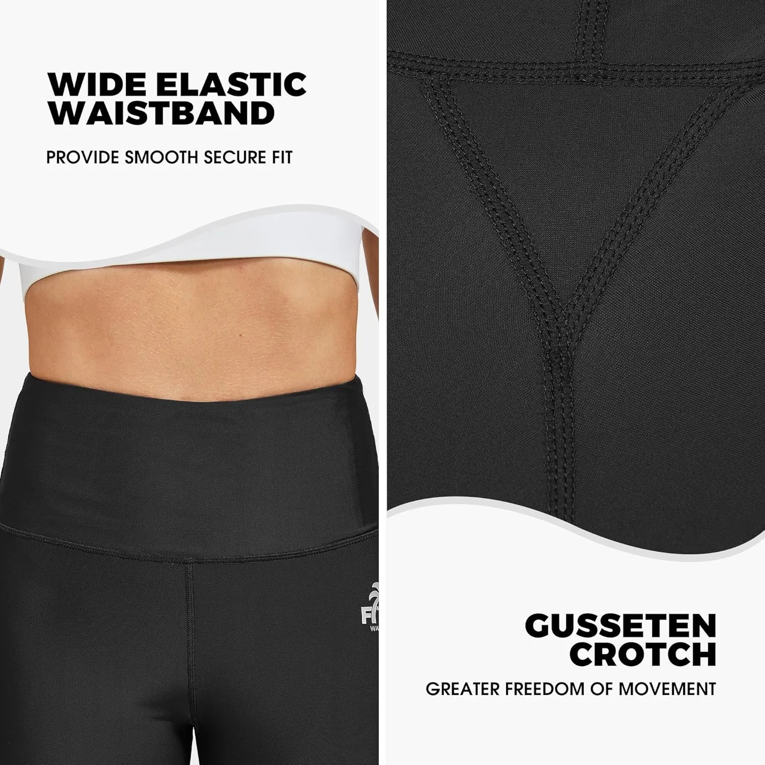 FitsT4 Sports Women's Swimming Leggings UPF 50  High Waisted with Pockets Swim Pants