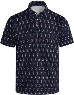 Funny Polo Shirt for Men Fashion Print Short Sleeve Golf Polos Shirts Quick Dry Performance Summer Shirt Golf Outfits