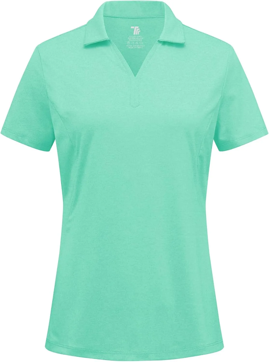 Gopune Women's Short Sleeve Golf Shirts V Neck Collared Tennis Tops Quick Dry UV Protection