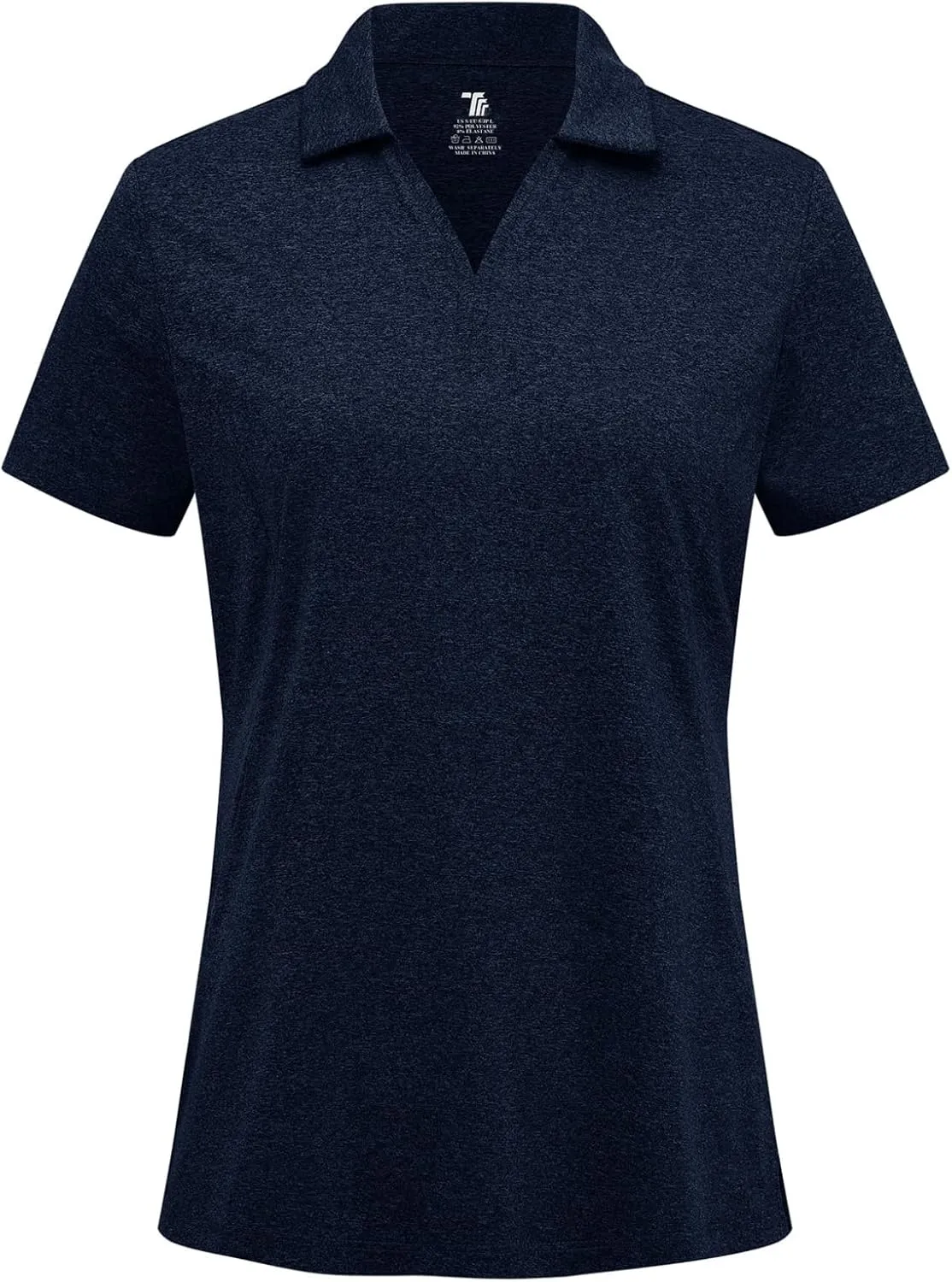 Gopune Women's Short Sleeve Golf Shirts V Neck Collared Tennis Tops Quick Dry UV Protection