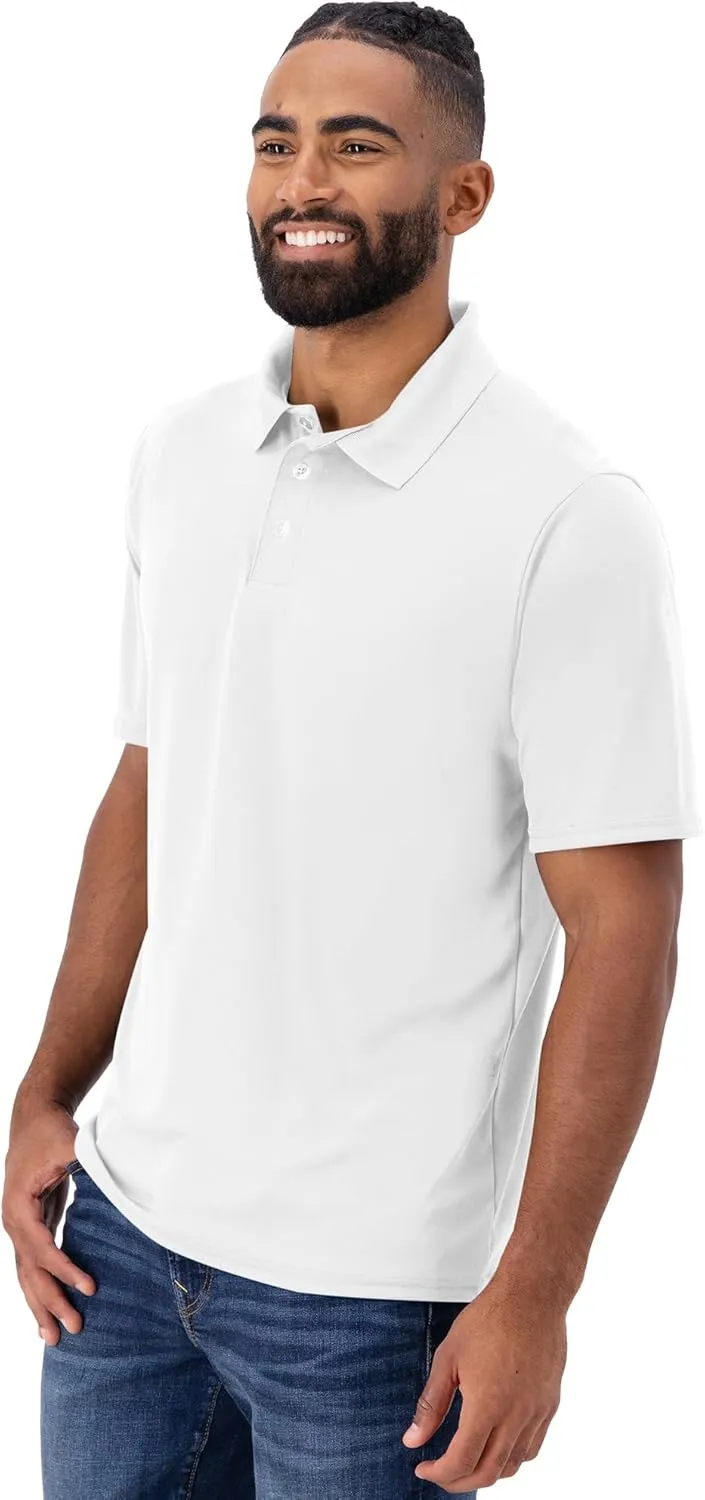 Hanes Sport Men's Polo Shirt, Men's Cool DRI Moisture-Wicking Performance Polo Shirt, Jersey Knit Performance Polo Shirt
