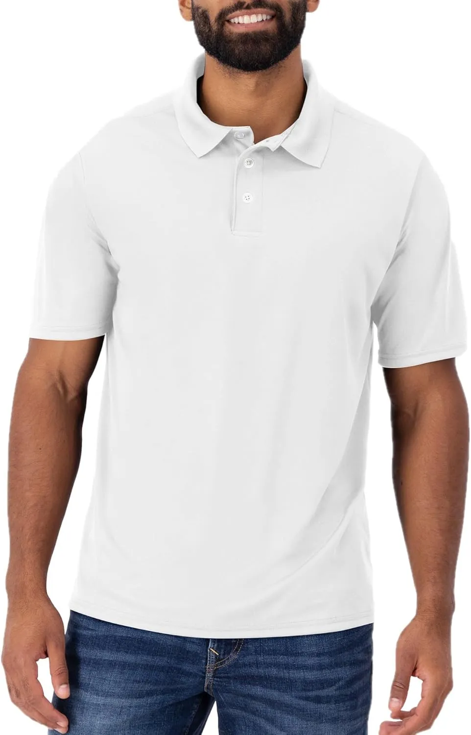 Hanes Sport Men's Polo Shirt, Men's Cool DRI Moisture-Wicking Performance Polo Shirt, Jersey Knit Performance Polo Shirt