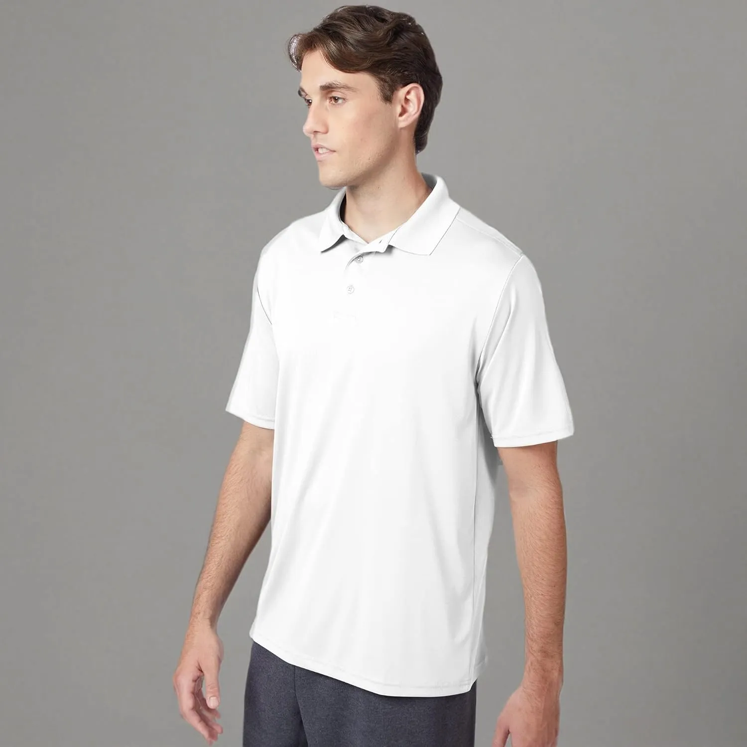 Hanes Sport Men's Polo Shirt, Men's Cool DRI Moisture-Wicking Performance Polo Shirt, Jersey Knit Performance Polo Shirt