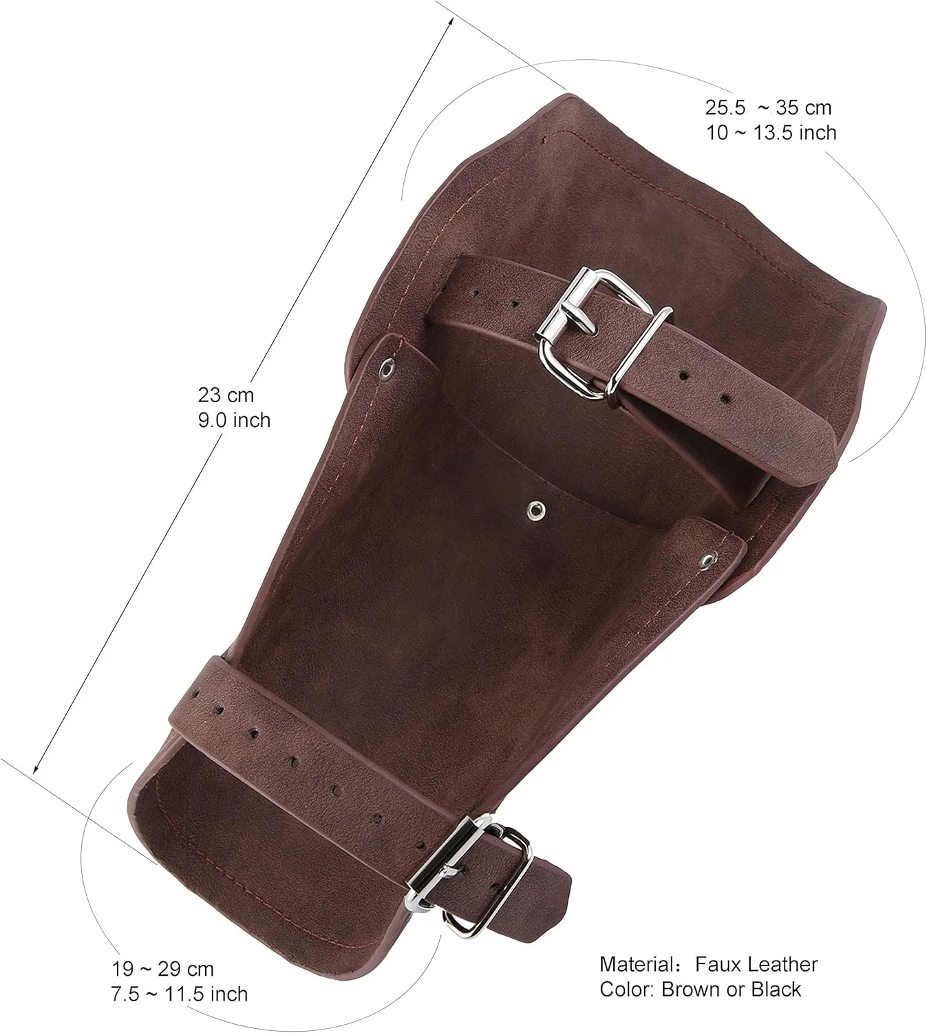 HZMAN Halloween Cosplay Costume Medieval Gauntlet Wristband Renaissance Faux Leather Bracer Archery Arm Guard