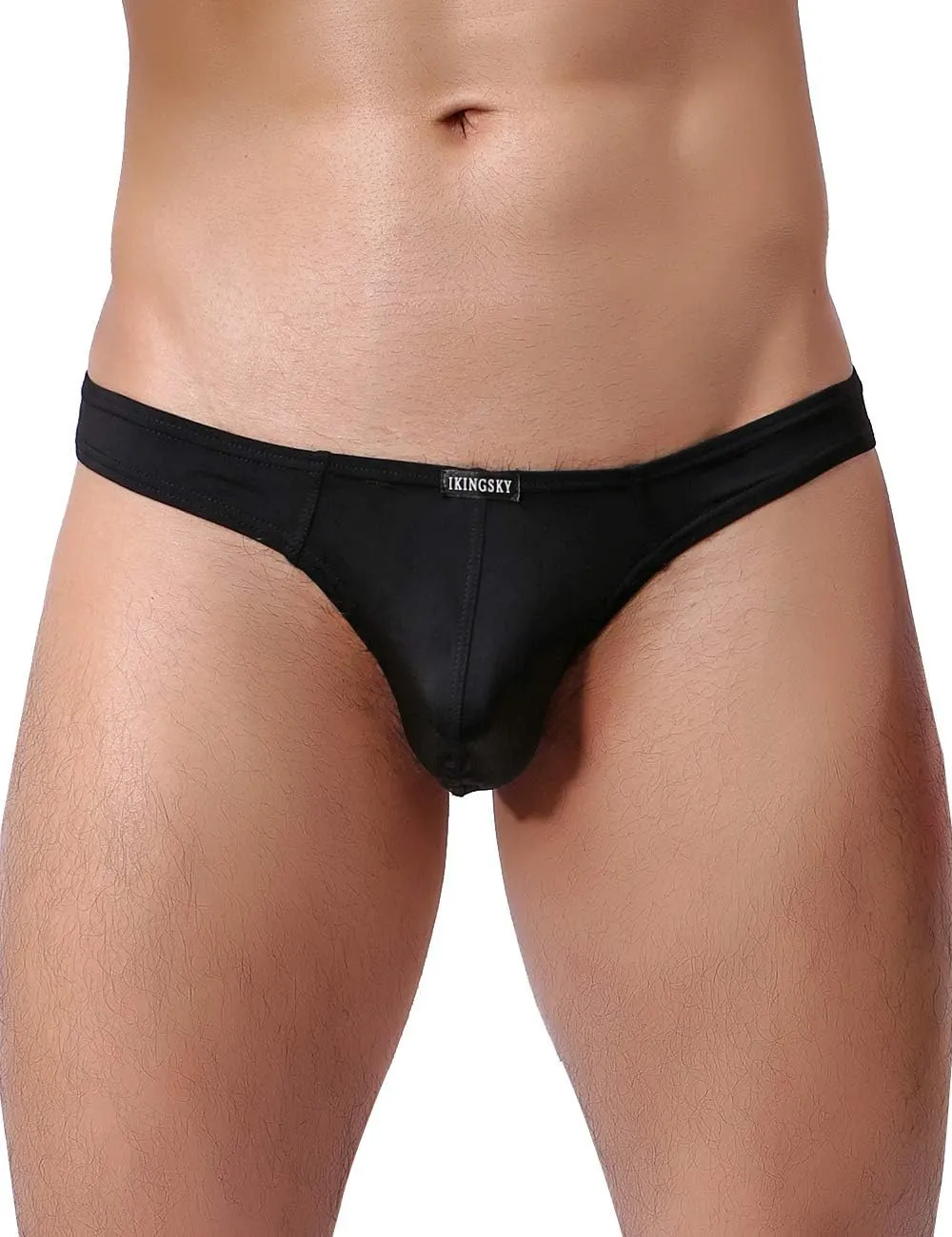 IKINGSKY Men's Low Rise Bulge Thong Sexy Mens Underwear Soft T-back Under Panties for Men