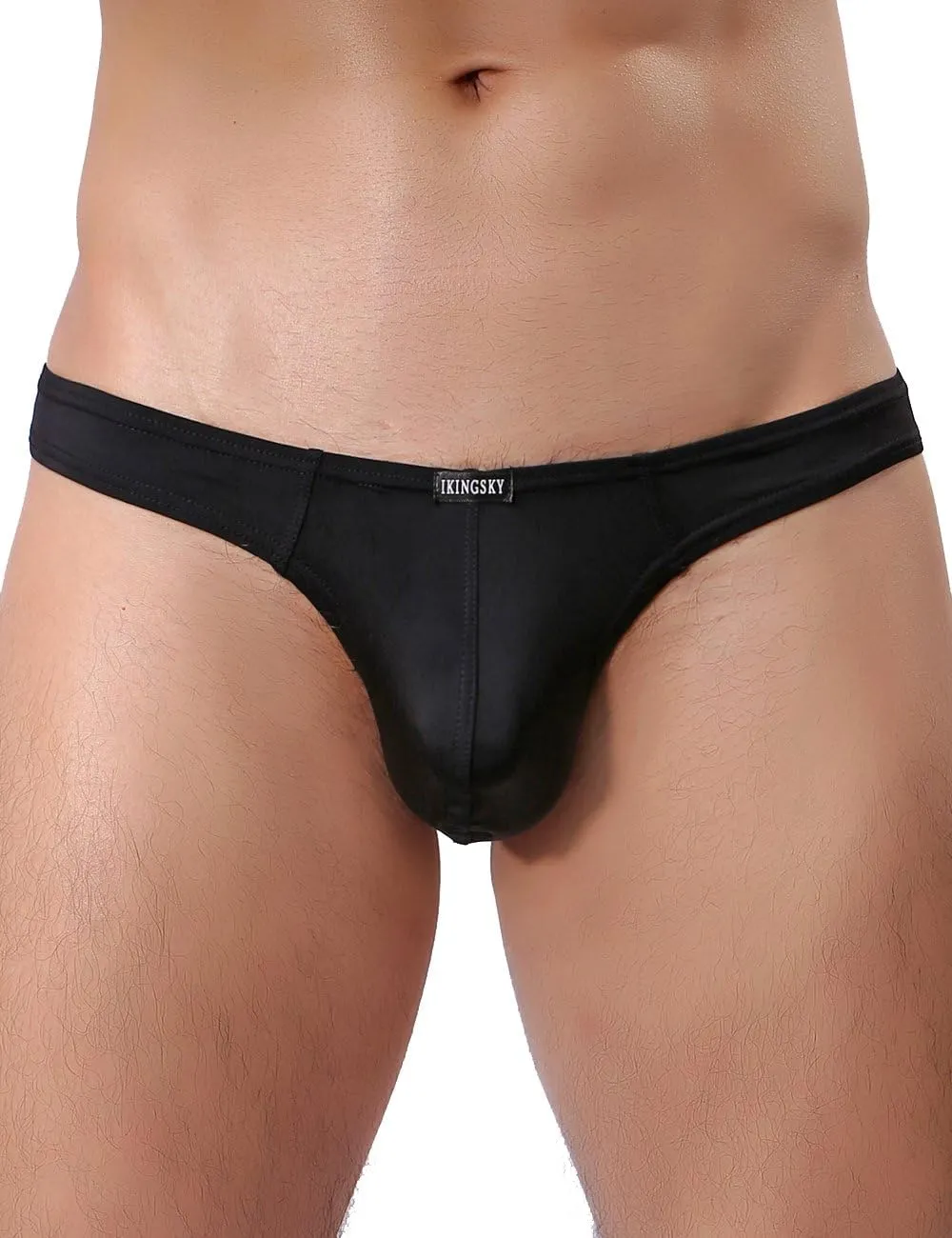 IKINGSKY Men's Low Rise Bulge Thong Sexy Mens Underwear Soft T-back Under Panties for Men