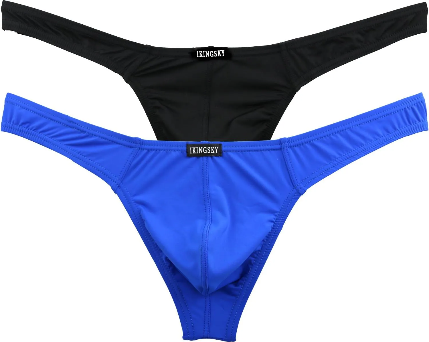 IKINGSKY Men's Low Rise Bulge Thong Sexy Mens Underwear Soft T-back Under Panties for Men