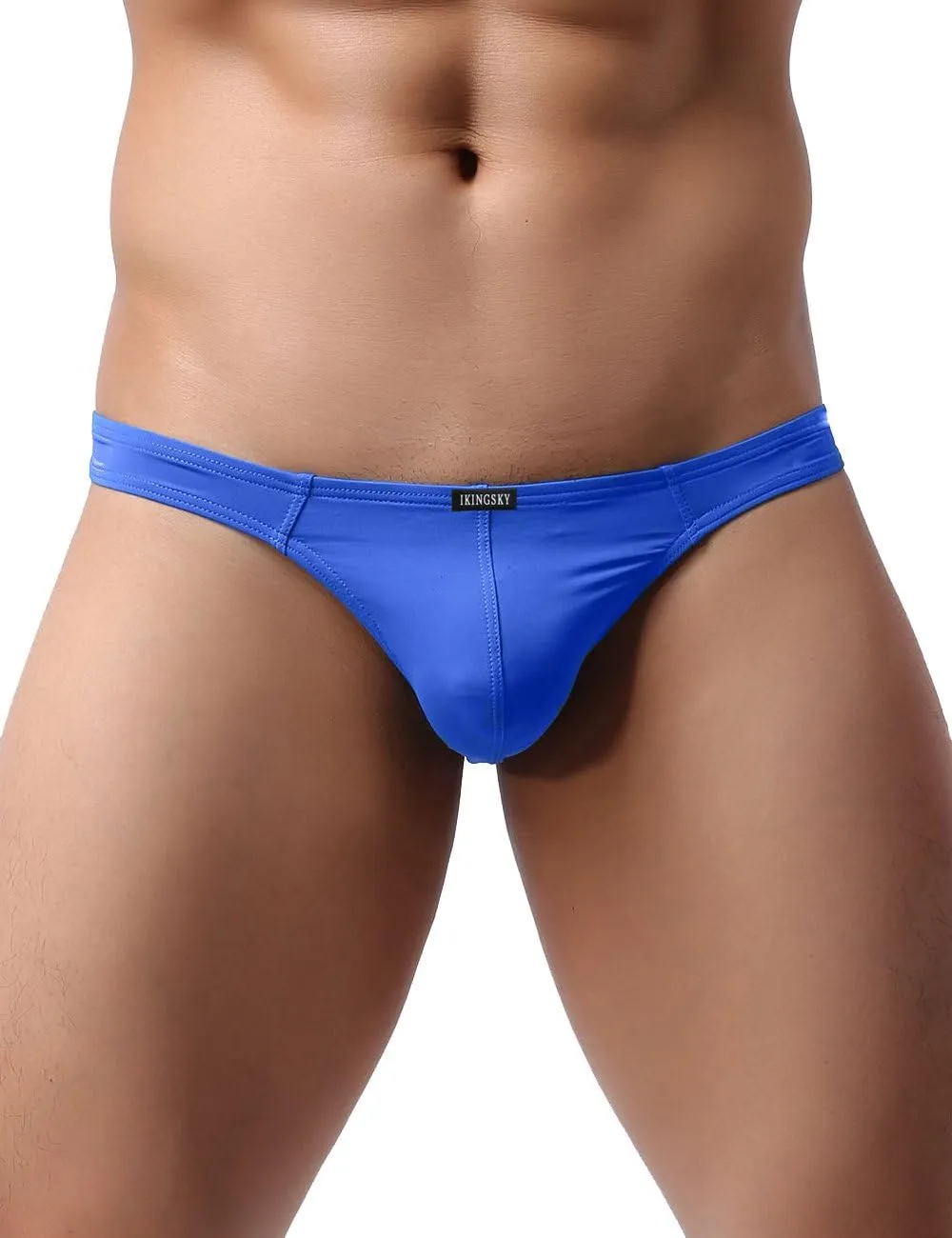IKINGSKY Men's Low Rise Bulge Thong Sexy Mens Underwear Soft T-back Under Panties for Men