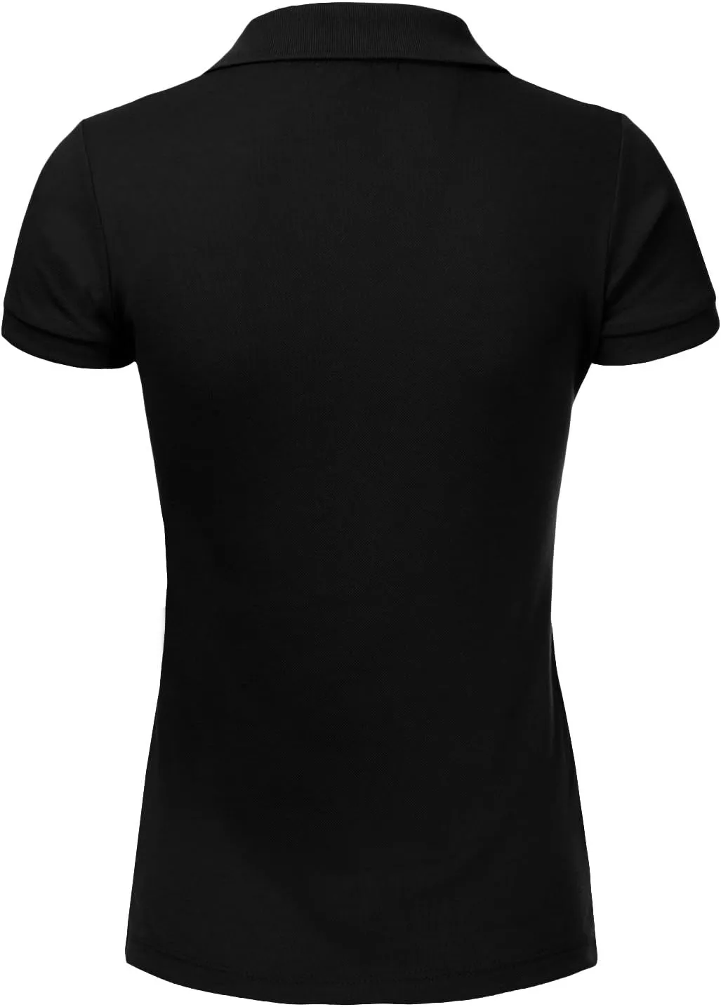 J. LOVNY Women's Slim Fit Long Waist Short Sleeve Plain Polo Tee Shirts