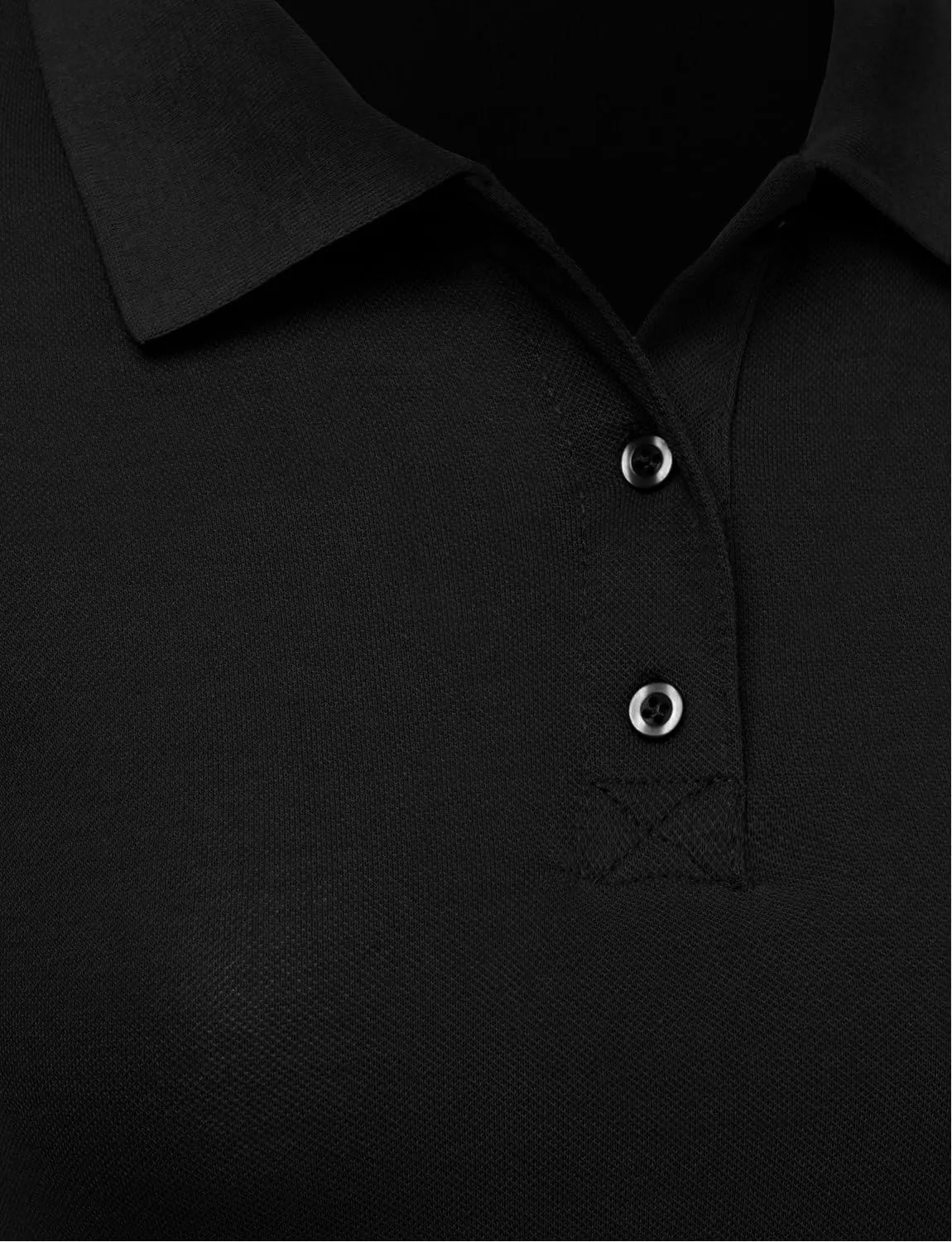 J. LOVNY Women's Slim Fit Long Waist Short Sleeve Plain Polo Tee Shirts