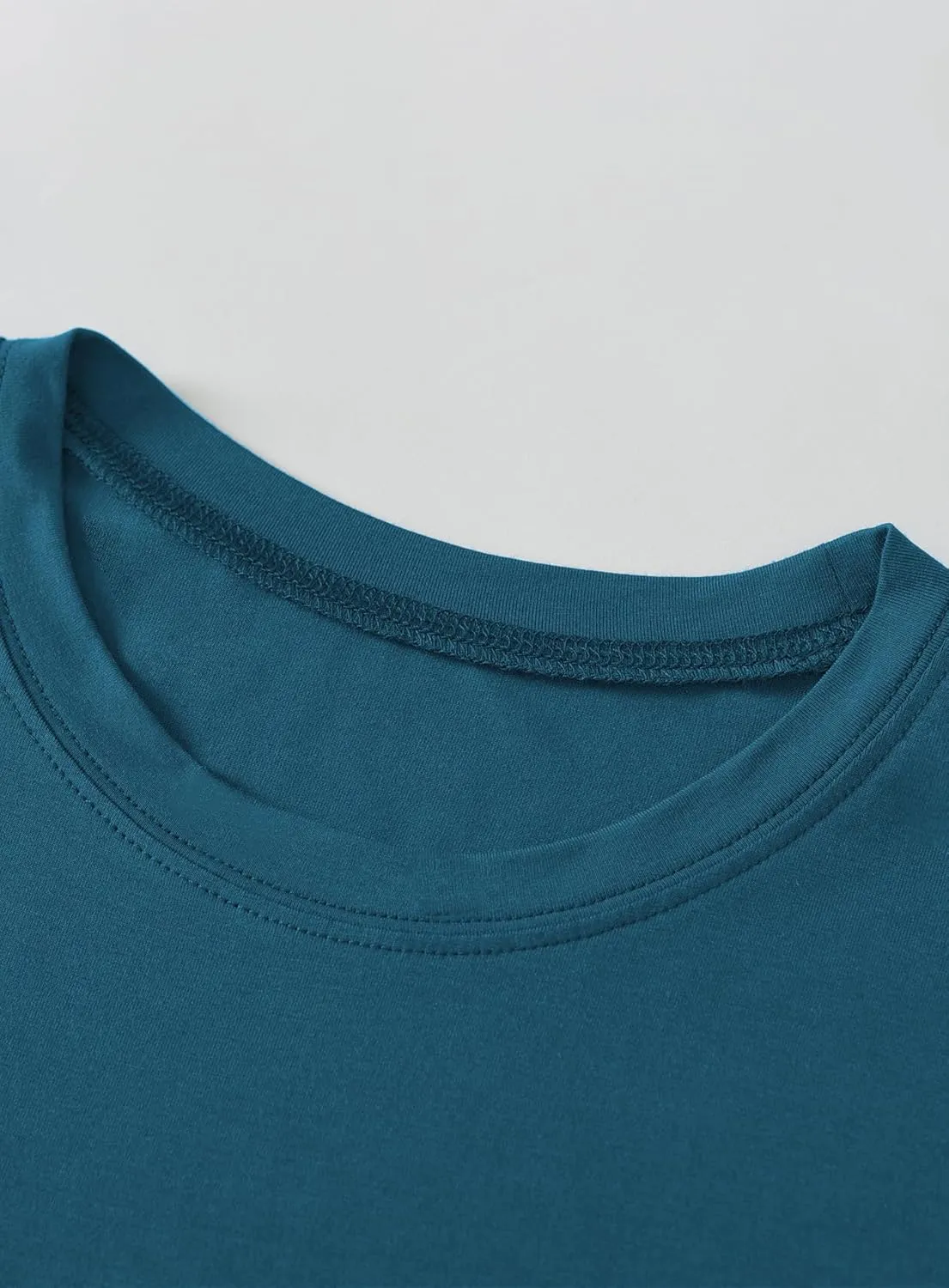 Latuza Men's Viscose Crew Neck Short Sleeves Pajama Sleep Shirt