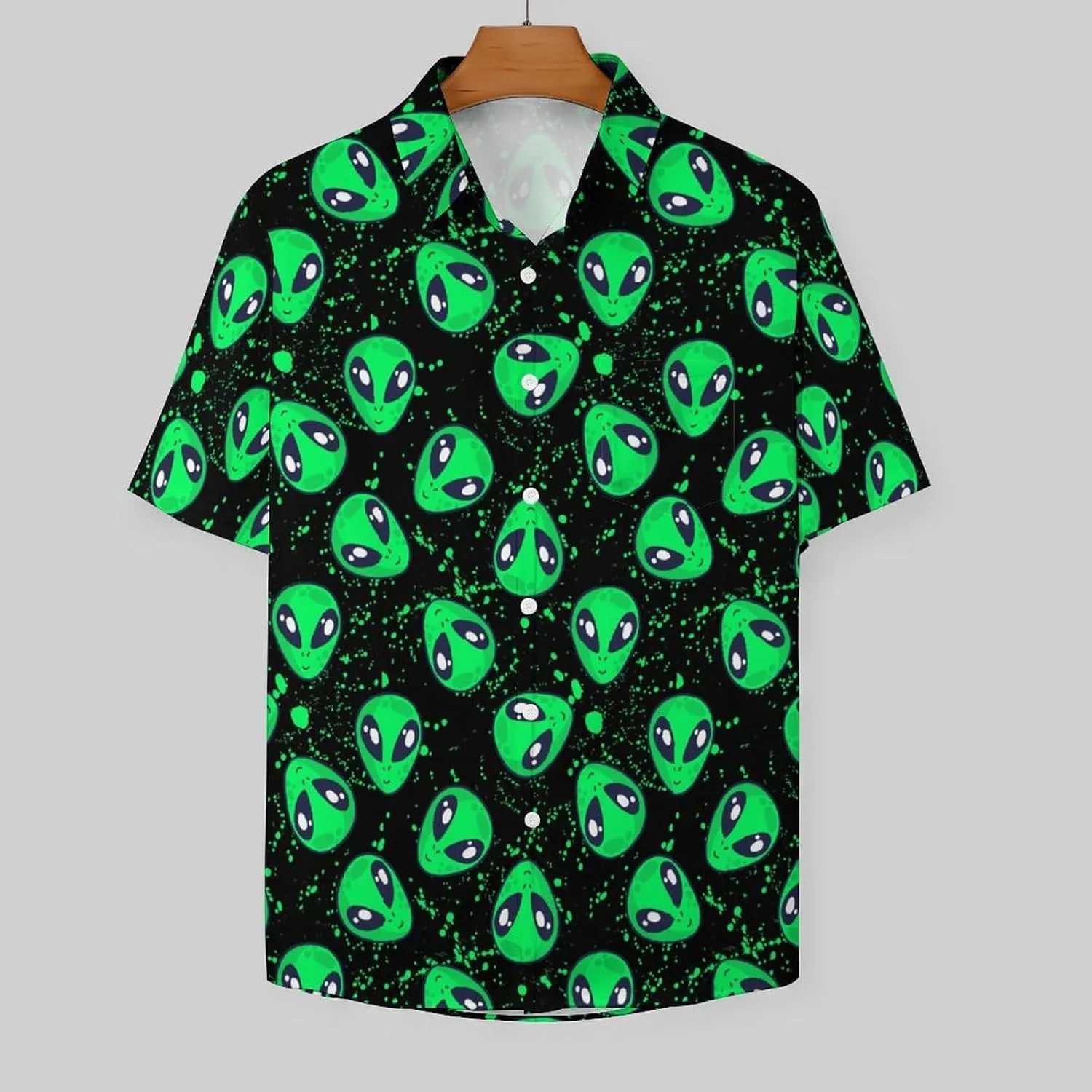 Mens Hawaiian Shirt Casual Button Down Short Sleeve Tropical Beach Holiday Aloha Party Shirt for Men Funny