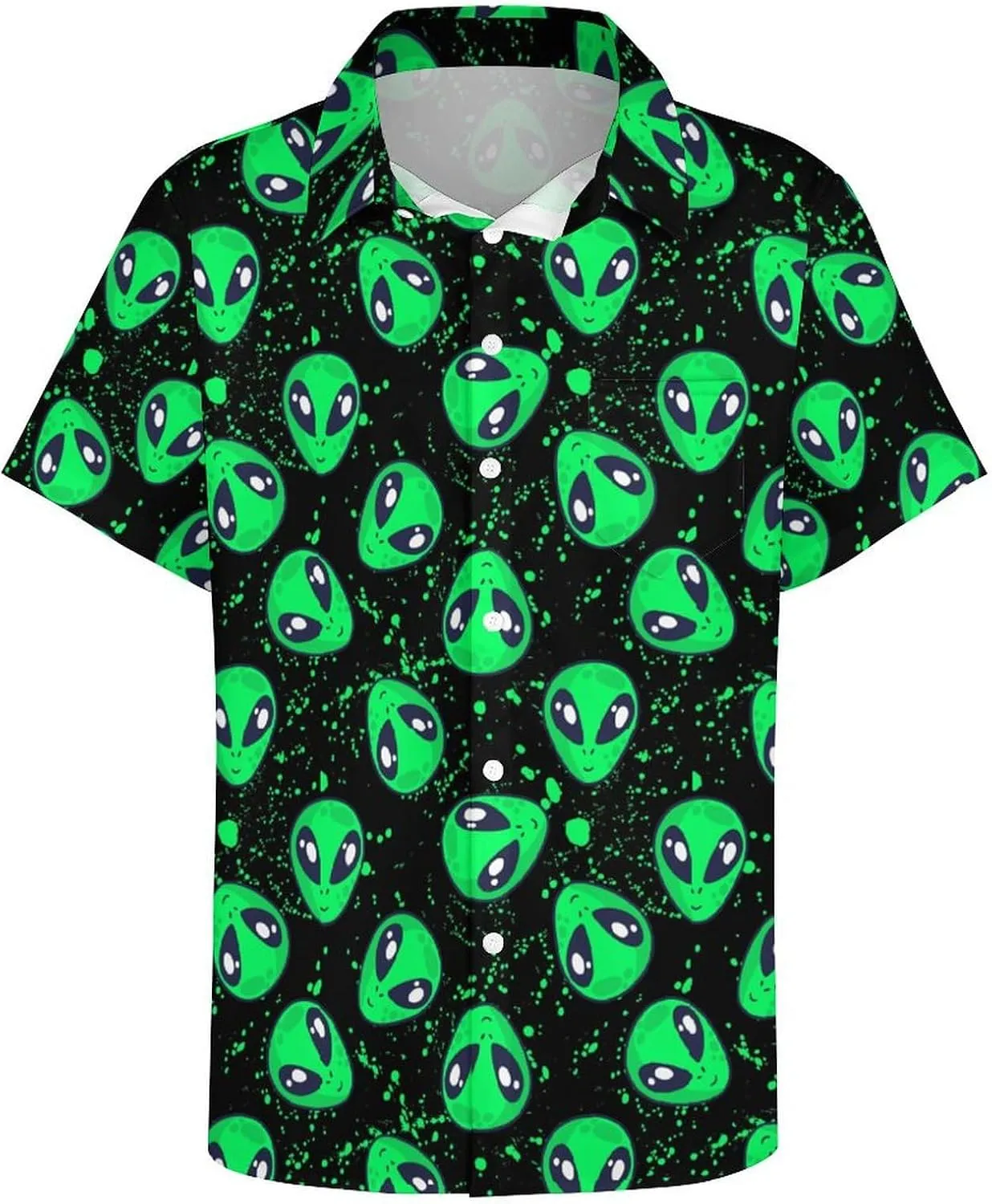 Mens Hawaiian Shirt Casual Button Down Short Sleeve Tropical Beach Holiday Aloha Party Shirt for Men Funny