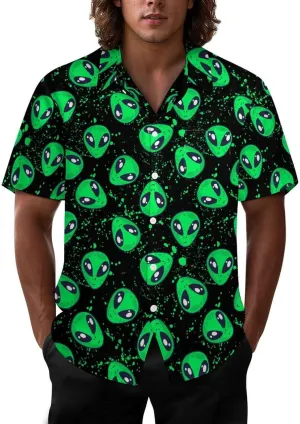 Mens Hawaiian Shirt Casual Button Down Short Sleeve Tropical Beach Holiday Aloha Party Shirt for Men Funny