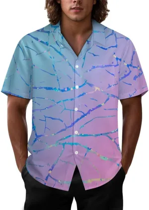 Mens Hawaiian Shirt Casual Button Down Short Sleeve Tropical Beach Holiday Aloha Party Shirt for Men Funny