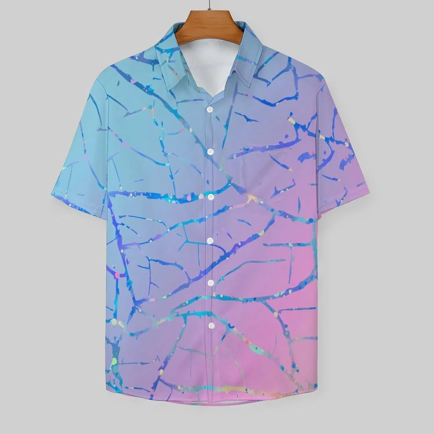 Mens Hawaiian Shirt Casual Button Down Short Sleeve Tropical Beach Holiday Aloha Party Shirt for Men Funny