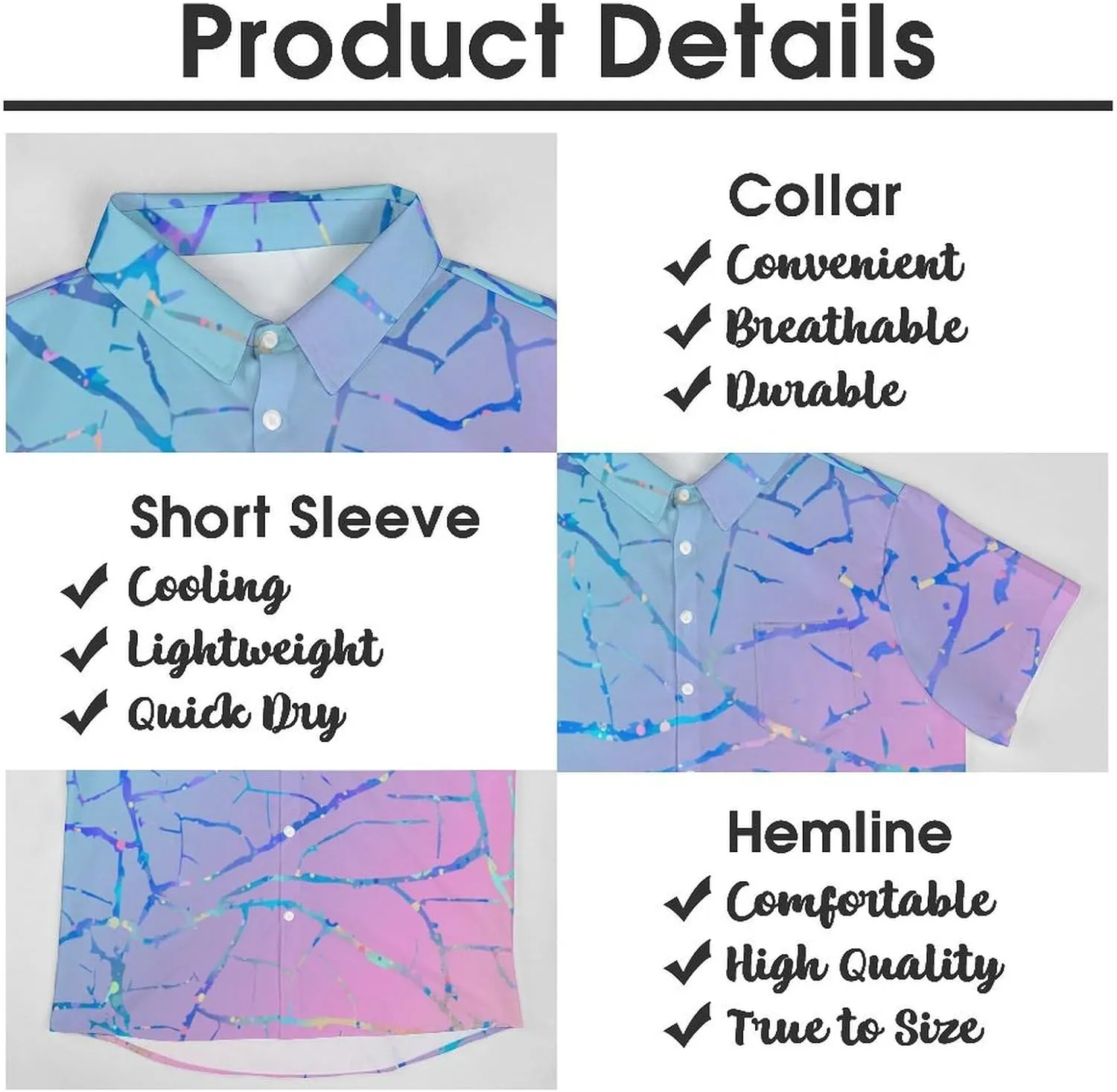 Mens Hawaiian Shirt Casual Button Down Short Sleeve Tropical Beach Holiday Aloha Party Shirt for Men Funny