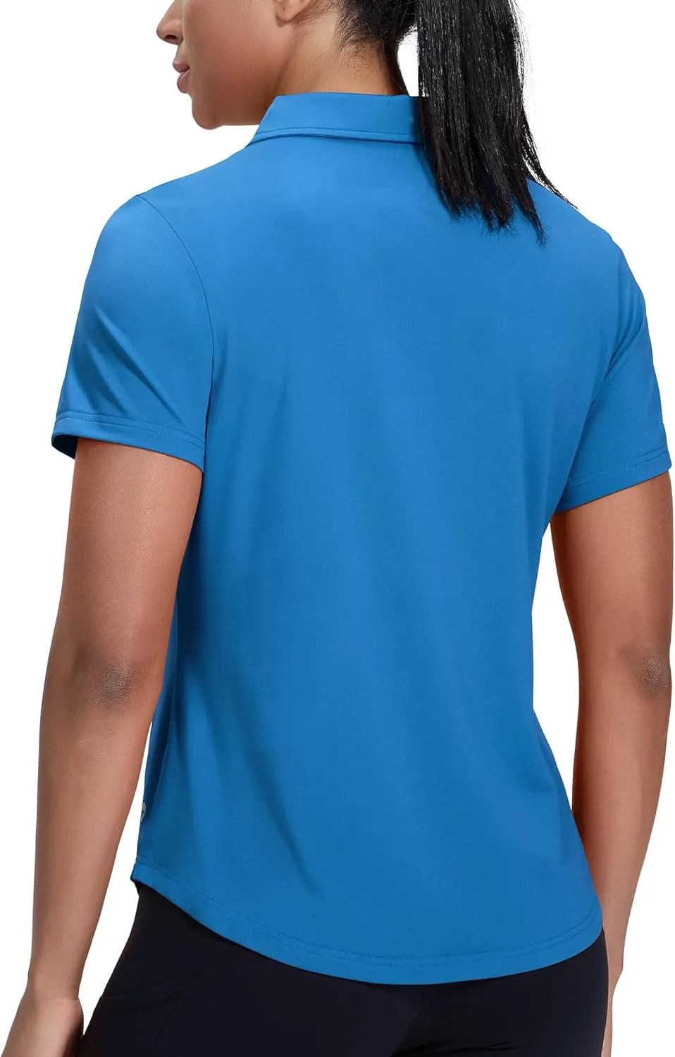 MIER Womens Golf Polo Shirts Short Sleeve Quick Dry Sun Protection Active UV Shirts Collared Tennis Tops, 4 Buttons