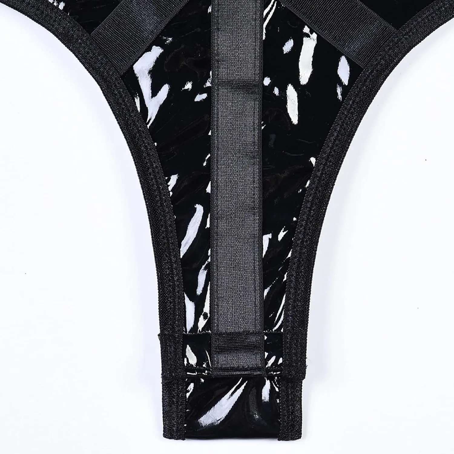 Oplxuo Leather Lingerie for Women for Sex Naughty Sexy Strappy Bodysuit Teddy Corset Lingerie Waist Cut Out Bodycon Clubwear