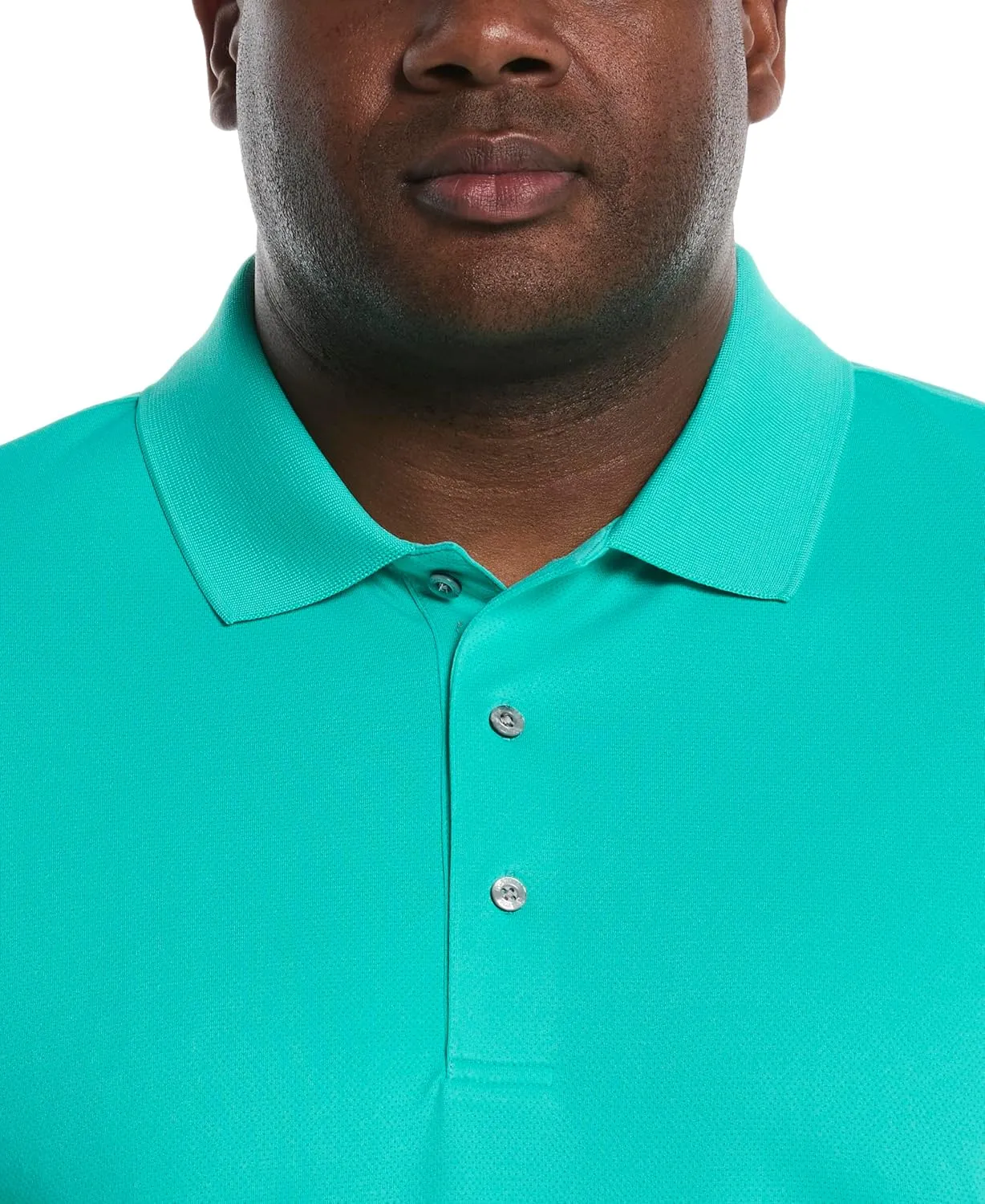 PGA TOUR Men's Airflux Solid Mesh Short Sleeve Golf Polo Shirt