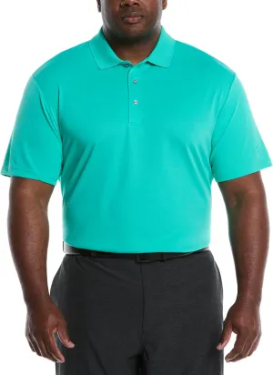 PGA TOUR Men's Airflux Solid Mesh Short Sleeve Golf Polo Shirt