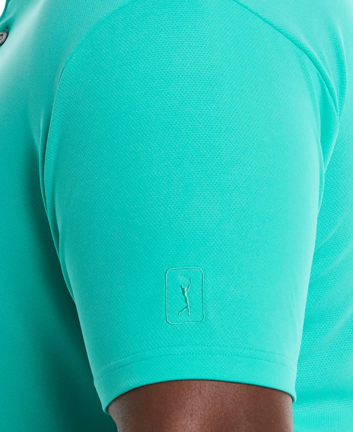 PGA TOUR Men's Airflux Solid Mesh Short Sleeve Golf Polo Shirt