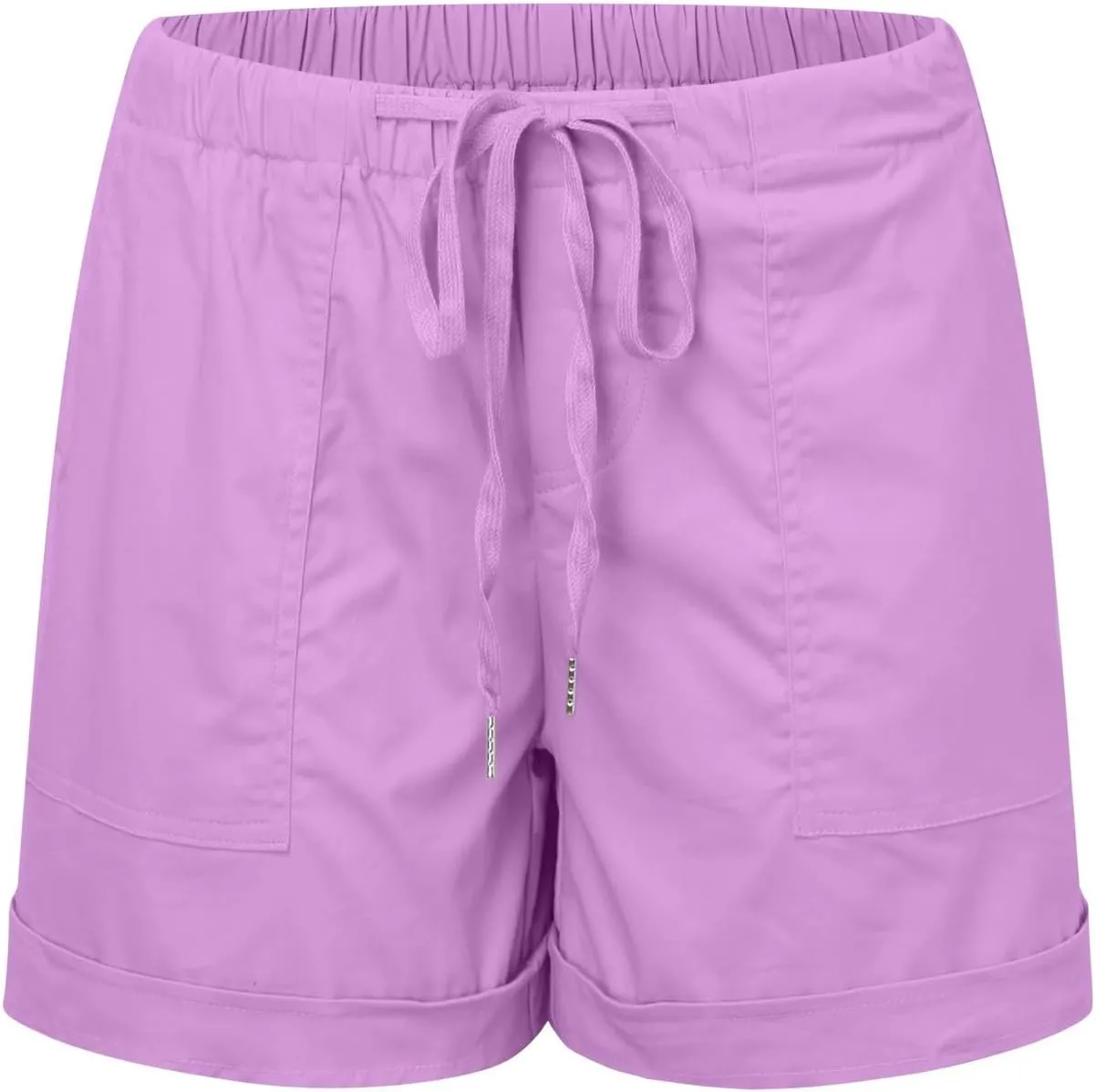Plus Size Shorts for Women High Waisted Drawstring Cotton Lounge Shorts Pull On Short Casual Pants Summer Outfits