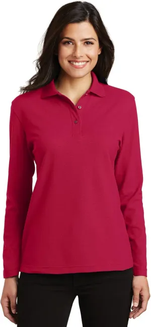 Port Authority Women's Long Sleeve Silk Touch Polo