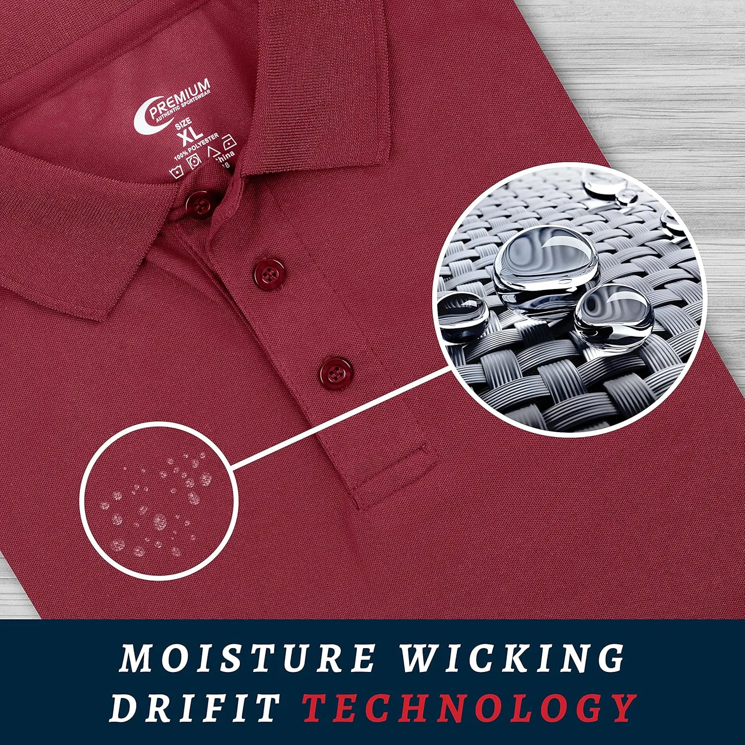 Premium Wear Boys High Moisture Wicking Polo T Shirts