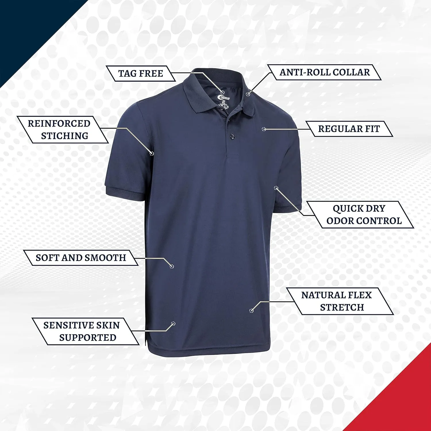 Premium Wear Boys High Moisture Wicking Polo T Shirts