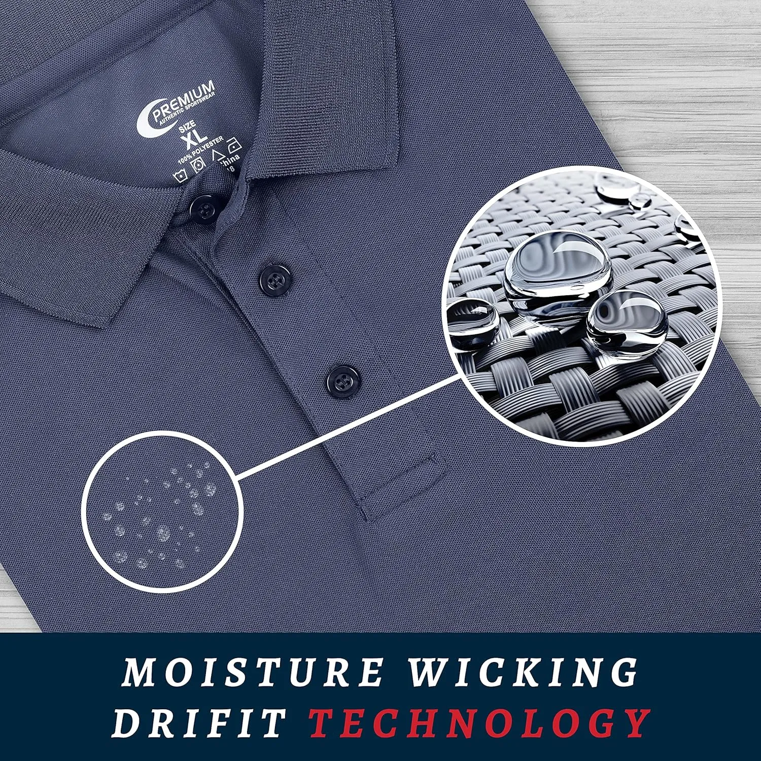 Premium Wear Boys High Moisture Wicking Polo T Shirts