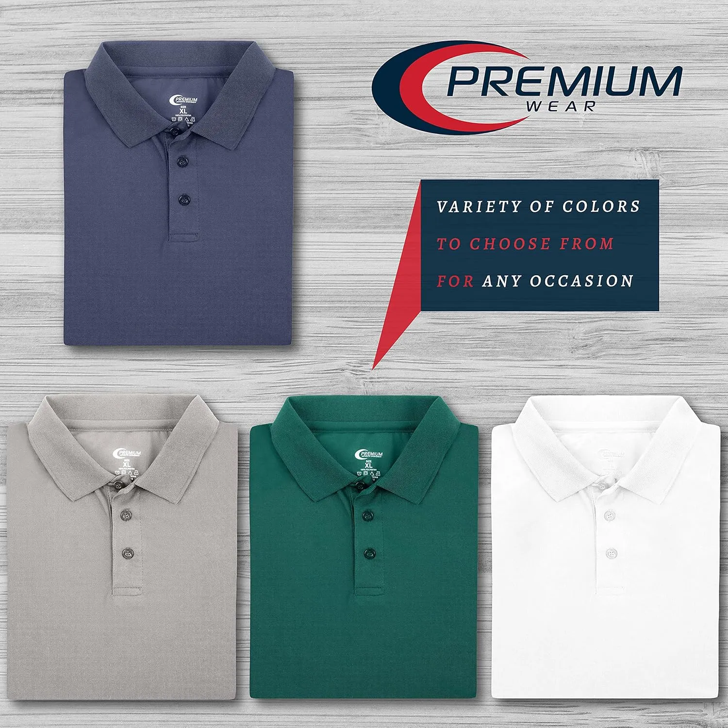Premium Wear Boys High Moisture Wicking Polo T Shirts
