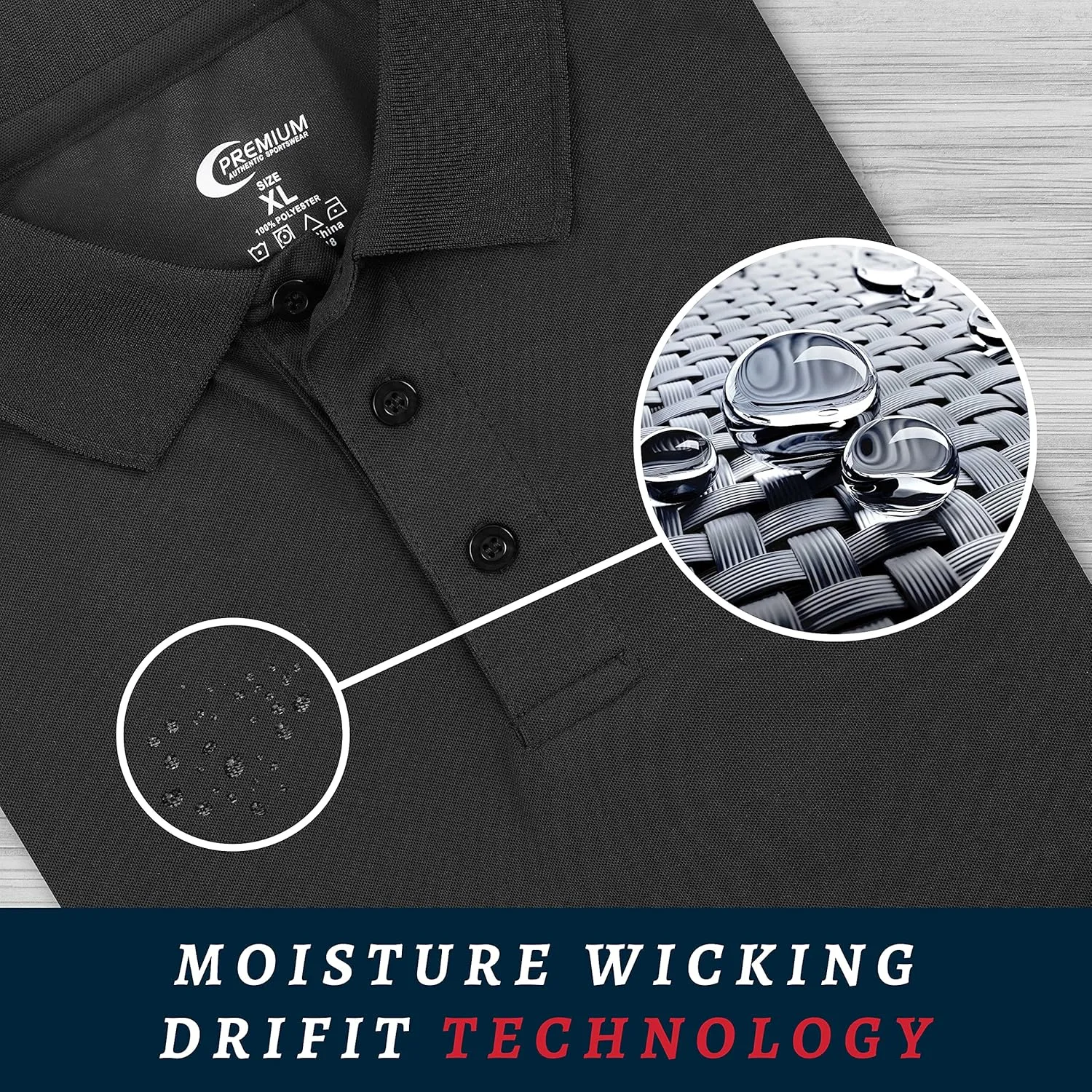 Premium Wear Boys High Moisture Wicking Polo T Shirts
