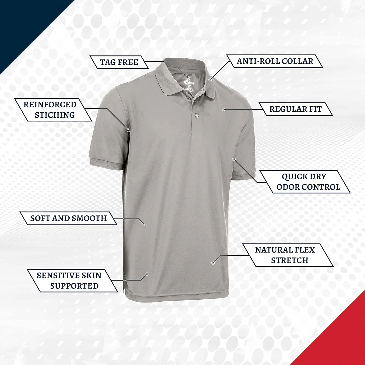 Premium Wear Men's High Moisture Wicking Polo T Shirts
