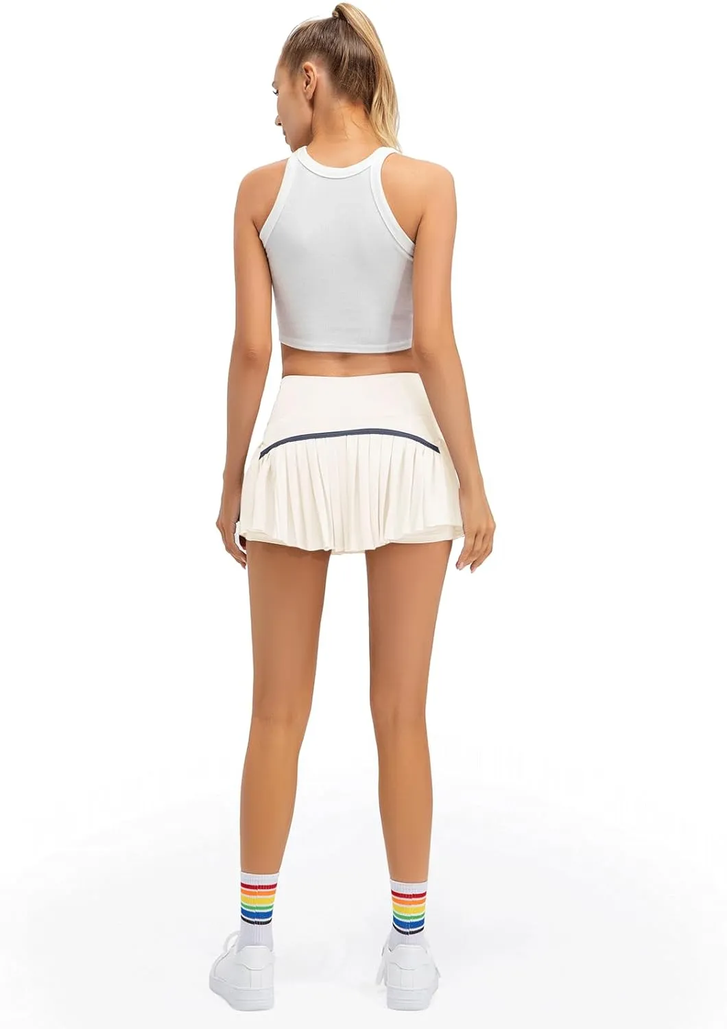 Raroauf Womens Pleated Tennis Skirts with Shorts High Waisted Mini Skirt Golf Skort Athletic Skirts Workout Pickball